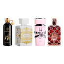 Kit Premium Lataffa – Tonka + Honor + Yara + Orientica Rouge (4 Perfumes Árabes Originales)