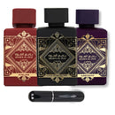 Kit Lataffa Exclusivo – Oud for Glory + Amethyst + Khamrah Sublime (3 Perfumes Árabes Originales)