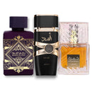Kit Lataffa Exclusivo – Amethyst + Asad + Khamrah (Perfumes Árabes Originales)